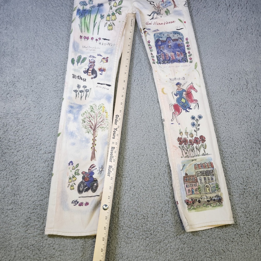 MOTHER High Waisted Rider Skimp Moto-Rabbit Jeans Size 24 Retail $278 - Picture 11 of 16